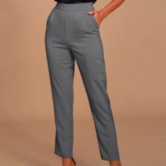 Lulus Pants - NWT Lulu's Gray Kick it Trousers